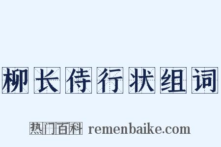 柳长侍行状组词是什么意思的图片